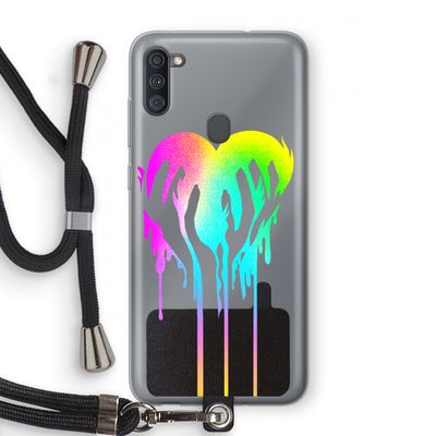 Hold My Heart: Samsung Galaxy A11 Transparant Hoesje met koord