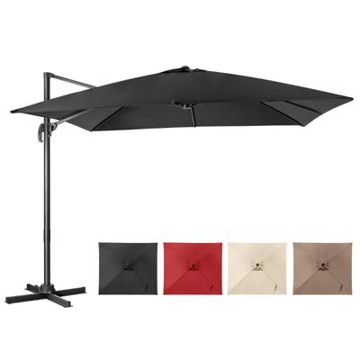 300 x 300 cm Parasol Zweefparasol met Zwengel Tuinparasol Kantelbaar 360° Draaibaar Grote Terrasparasol Marktparasol voor Terras Café