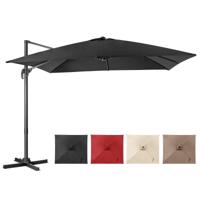 300 x 300 cm Parasol Zweefparasol met Zwengel Tuinparasol Kantelbaar 360° Draaibaar Grote Terrasparasol Marktparasol voor Terras Café