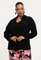 Yoek Tuniek met ruches | Zwart | Maat 38/40