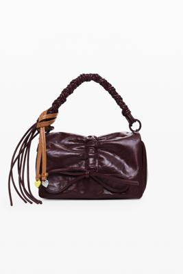 Kleine glanzende tas met strik - RED - U Kleine glanzende tas met strik - RED - U