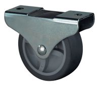 BS Rollen Kastwieltje | wiel-d. 25 mm draagvermogen 30 kg | materiaal wiel rubber | met schroefplaat | 1 stuk - E51.025 E51.025 - thumbnail