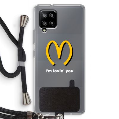 I'm lovin' you: Samsung Galaxy A42 5G Transparant Hoesje met koord