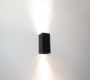 Artdelight Vierkante up- & downlighterDante2 zwart - WL DANTE2 ZW