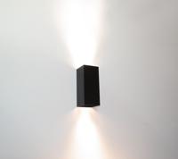 Artdelight Vierkante up- & downlighterDante2 zwart - WL DANTE2 ZW