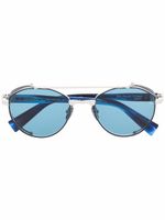 Balmain Eyewear lunettes de soleil à monture ronde - Bleu - thumbnail