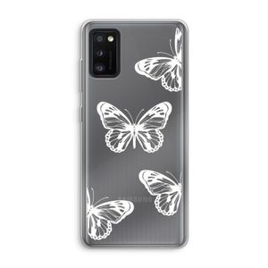 White butterfly: Samsung Galaxy A41 Transparant Hoesje
