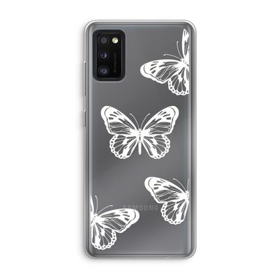 White butterfly: Samsung Galaxy A41 Transparant Hoesje