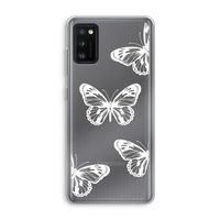 White butterfly: Samsung Galaxy A41 Transparant Hoesje