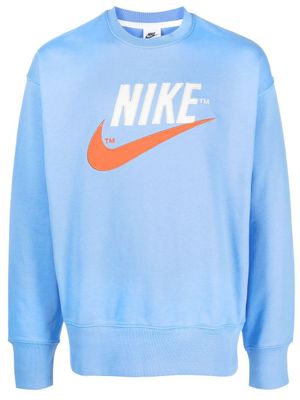 Nike sweat à logo Swoosh imprimé - Bleu