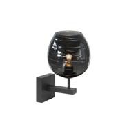 Highlight WandlampFantasy zwart met glas - W3048.01 + G2040.19