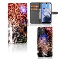 Motorola Moto E22 | E22i Wallet Case met Pasjes Vuurwerk