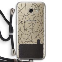 Geometrische lijnen zwart: Samsung Galaxy A5 (2017) Transparant Hoesje met koord