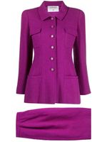 CHANEL Pre-Owned tailleur-jupe en tweed (1995) - Violet - thumbnail