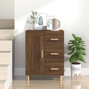 Dressoir 69,5x34x90 cm bewerkt hout bruineikenkleurig