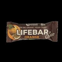 Lifefood Lifebar inchoco sinaasappel bio raw 40 Gram