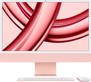 Apple iMac Apple M 59,7 cm (23.5") 4480 x 2520 Pixels 8 GB 256 GB SSD Alles-in-één-pc macOS Sonoma Wi-Fi 6E (802.11ax) Roze