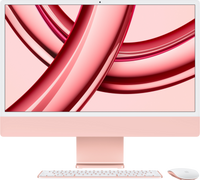 Apple iMac Apple M 59,7 cm (23.5") 4480 x 2520 Pixels 8 GB 256 GB SSD Alles-in-één-pc macOS Sonoma Wi-Fi 6E (802.11ax) Roze - thumbnail