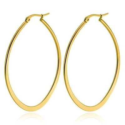 Ovale oorbellen Cilla Jewels Edelstaal Goudkleurig-40mm