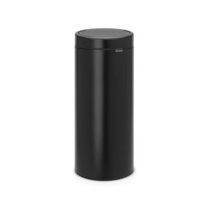 Brabantia Touch Bin afvalemmer 30 liter met kunststof binnenemmer - Matt Black