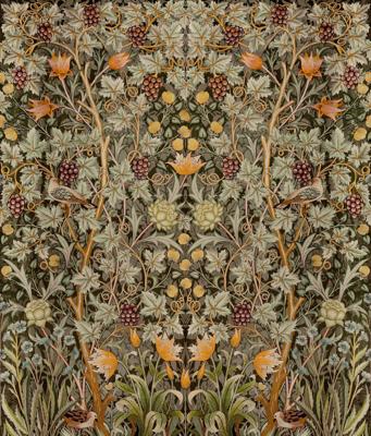 Dutch Wallcoverings Hidden Tr2 -Vine Embroid. 196X270 - Multicolor