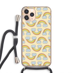 Regenboog: iPhone 11 Pro Transparant Hoesje met koord