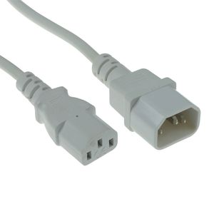 ACT AK5243 Voedingskabel C13/C14 | Wit | 60 cm