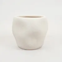 Lisboa organische bloempot voor binnen 30X30X26CM wit