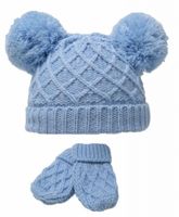 Soft Touch babymuts en wanten Diamond Knit acryl - thumbnail
