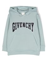 Givenchy Kids hoodie à patch logo - Bleu