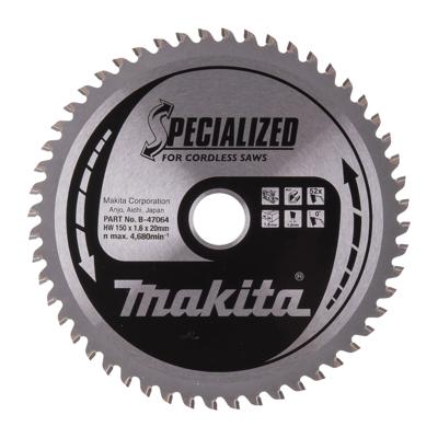 Makita Cirkelzaagblad voor Aluminium | Specialized | Ø 150mm Asgat 20mm 52T - B-47064