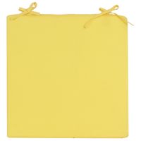 Stoelkussens voor binnen en buiten in de kleur geel 40 x 40 cm   -