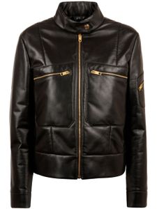 Bally veste bomber en cuir matelassé - Noir