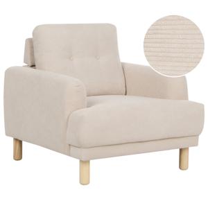 Beliani TUVE - Fauteuil-Beige-Corduroy