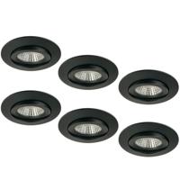 Set van 6 Inbouw Ledspot Praag, 5 Watt, IP44