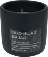 Pro Garden Citronella kaars in pot 10cm antraciet