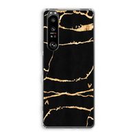 Gouden marmer: Sony Xperia 1 III Transparant Hoesje