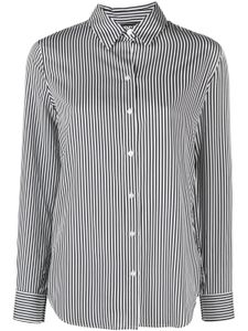 DKNY striped long-sleeve shirt - Blanc