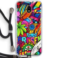 Represent: Samsung Galaxy J3 (2017) Transparant Hoesje met koord
