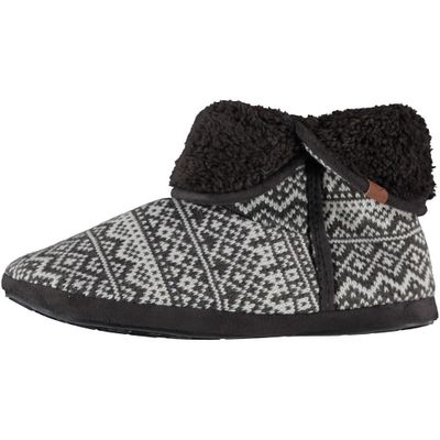 Heren hoge pantoffels/sloffen gebreid zwart maat 45-46