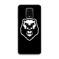 Angry Bear (black): Xiaomi Redmi Note 9 Pro Transparant Hoesje
