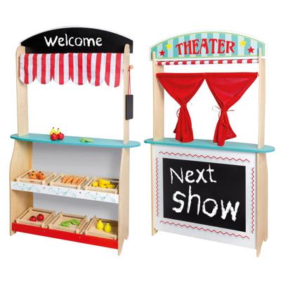 Joueco theater en winkel met accessoires, 2in1
