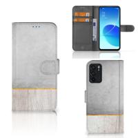 OPPO Reno6 5G | Book Style Case | Wood Concrete