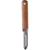 Excellent Houseware Keukengerei fruit aardappel schilmes - RVS - houten handvat - 18 cm