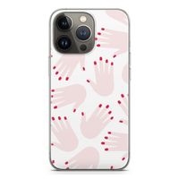 Hands pink: iPhone 13 Pro Transparant Hoesje