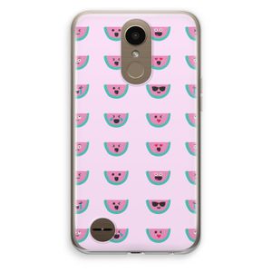 Smiley watermeloenprint: LG K10 (2017) Transparant Hoesje