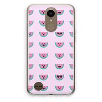 Smiley watermeloenprint: LG K10 (2017) Transparant Hoesje