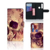 Telefoonhoesje met Naam Motorola One Action Skullhead