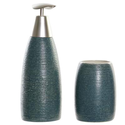 Items Zeeppompje - incl. beker - blauw - polystone - 11 cm