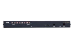 ATEN 1-Lokale/externe gedeelde toegang, 8-poorts Cat 5 KVM over IP-switch met poort serieschakeling